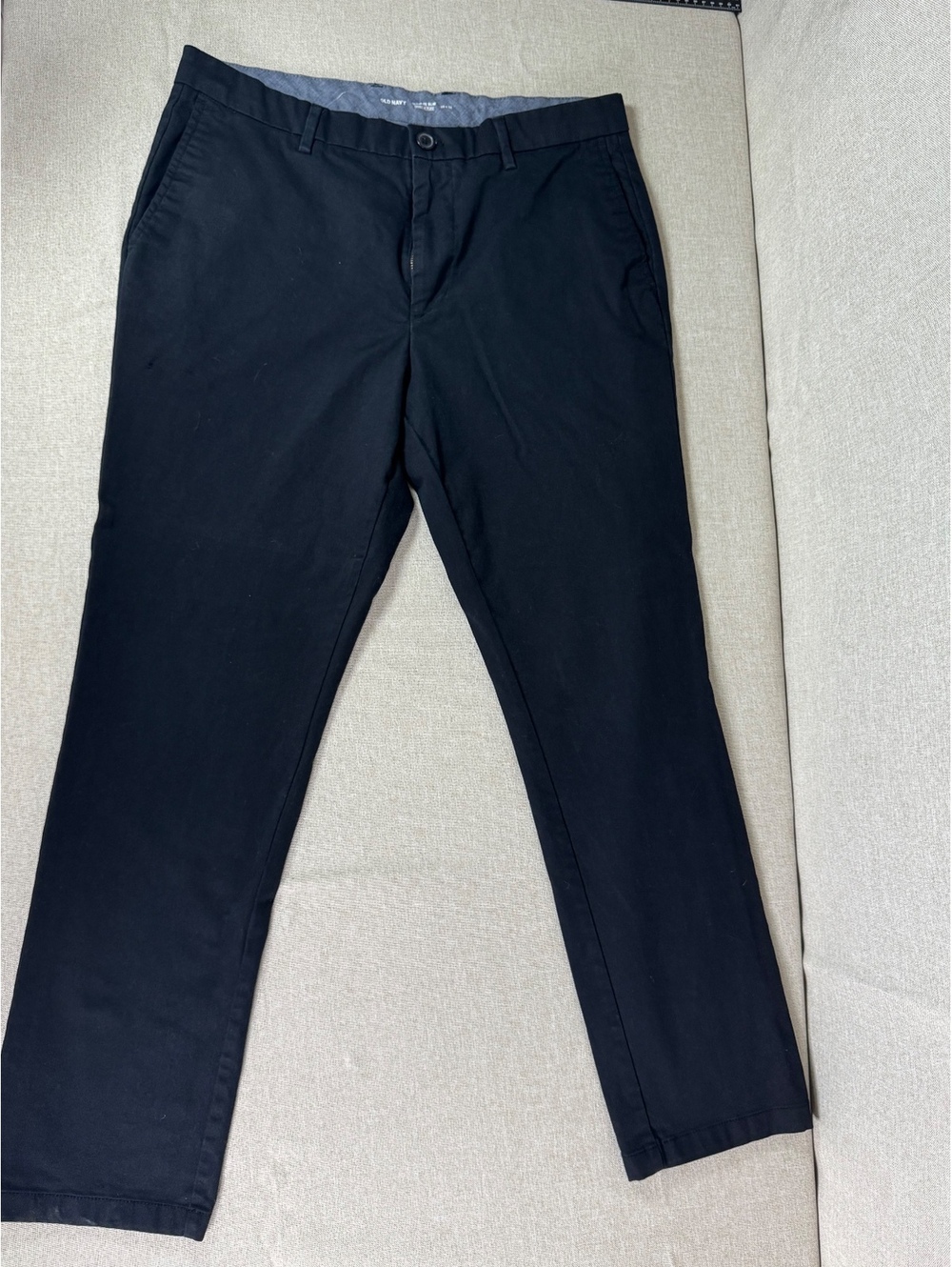 Old Navy Ultimate Slim Built-In Flex Black Chino Pants 36x32